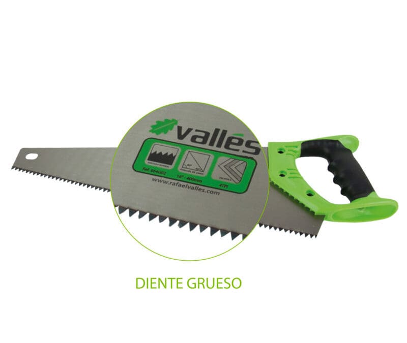 Serrucho escayolista 16″ VÁLLES – diente grueso para cortes rápidos y limpios10,12 € IVA INCLUIDO