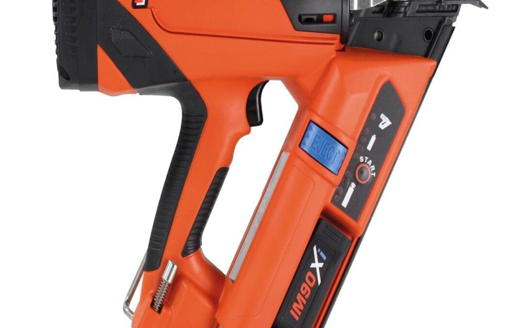 Clavadora a gas IMPULSE IM90Xi para madera1.403,22&nbsp;&euro; El precio original era: 1.403,22&nbsp;&euro;.1.149,98&nbsp;&euro;El precio actual es: 1.149,98&nbsp;&euro;. IVA INCLUIDOHay existencias