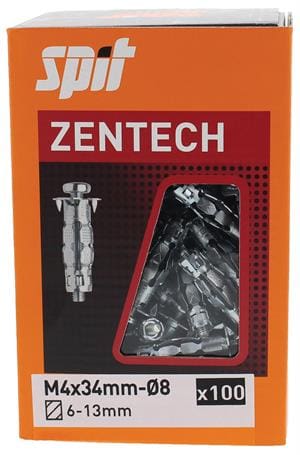 Taco para pared hueca SPIT Zentech 4×34 mm – Caja de 100 unidades43,06 € IVA INCLUIDO