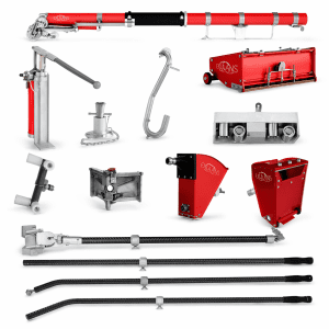 Equipo completo de encintado automático Exulans con bazooka, cajas de acabado, mangos y accesorios para pladur, kit profesional para juntas de placa de yeso