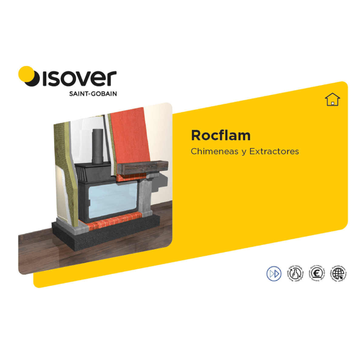 PANEL ROCKFLAM ISOVER PARA CUBRIR CHIMENEAS