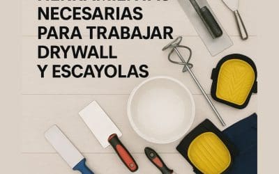 Herramientas necesarias para trabajos con placa de yeso y escayola
