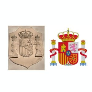 Portada escudo de espana de escayola