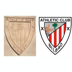 Portada escudo del athletic de bilbao de escayola