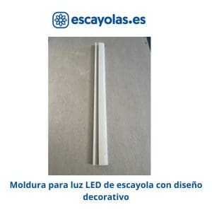 Pieza de escayola moldura para led de frente