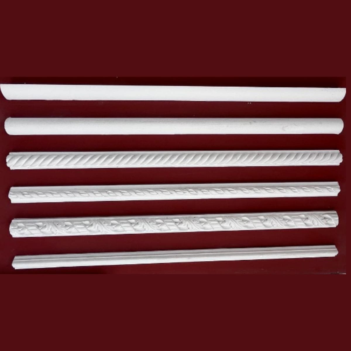 Portada baquetones de distintos modelos de escayola