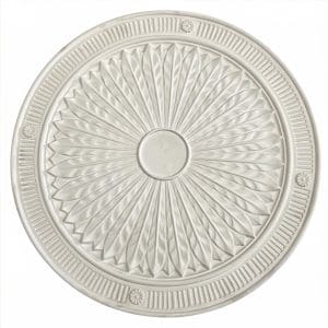 Plafón de escayola decorativo 58,5cm con relieve radial circular para techo