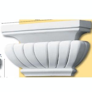 Base acanalada de escayola artesanal estilo clásico romano