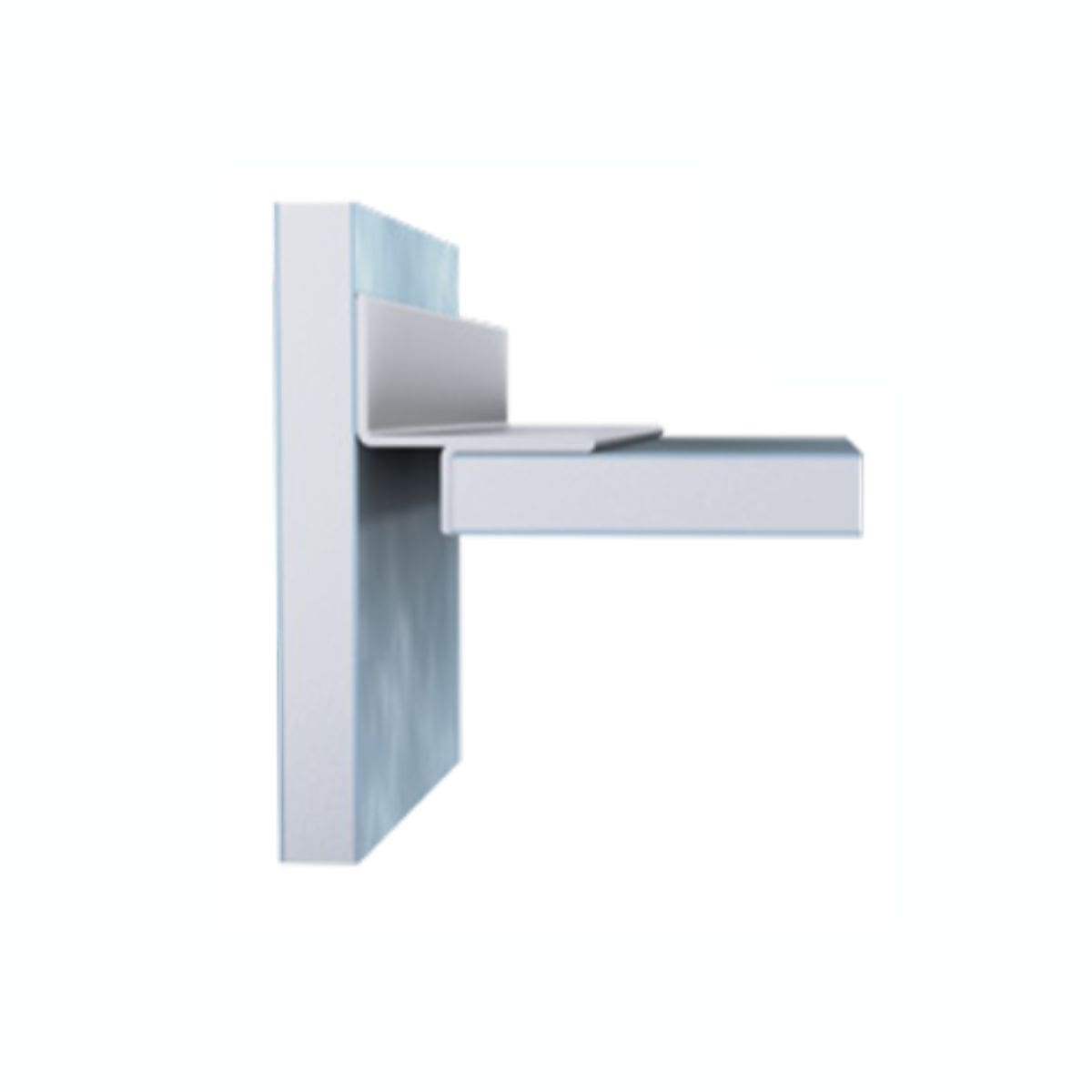 Perfil aleta blanca galvanizado prelacado para placas de yeso 15x13 mm
