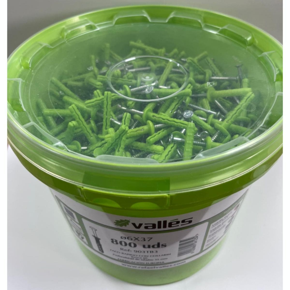 bote de tacos rápidos con collarín 800 unidades desde arriba