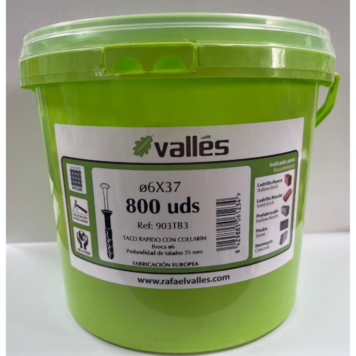 bote de tacos rápidos con collarín 800 unidades