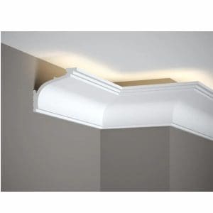 Cornisa MD110 diseño curvo moderno en techo