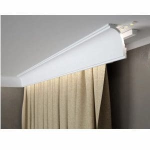 Cortinero MD111 tipo media caña grande para ocultar cortinas