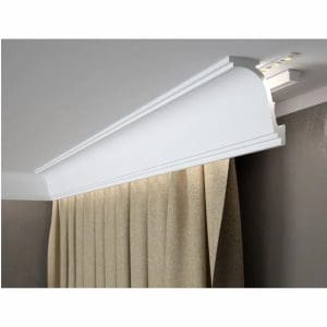 Cortinero curva MD110 de 2 metros para ocultar cortinas