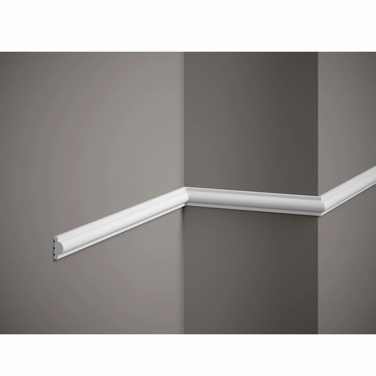 Moldura pared tipo gota MD413 instalada en panelado decorativo