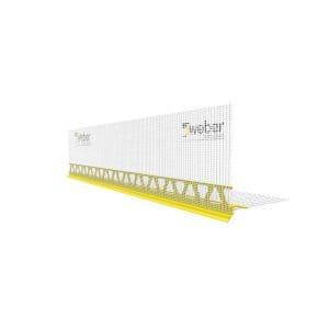 Perfil goterón SATE PVC con malla para dinteles ventanas fachada