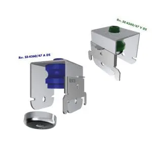 Amortiguador acústico SENOR SE 436047 DS para perfil TC47 con goma azul y verde M6