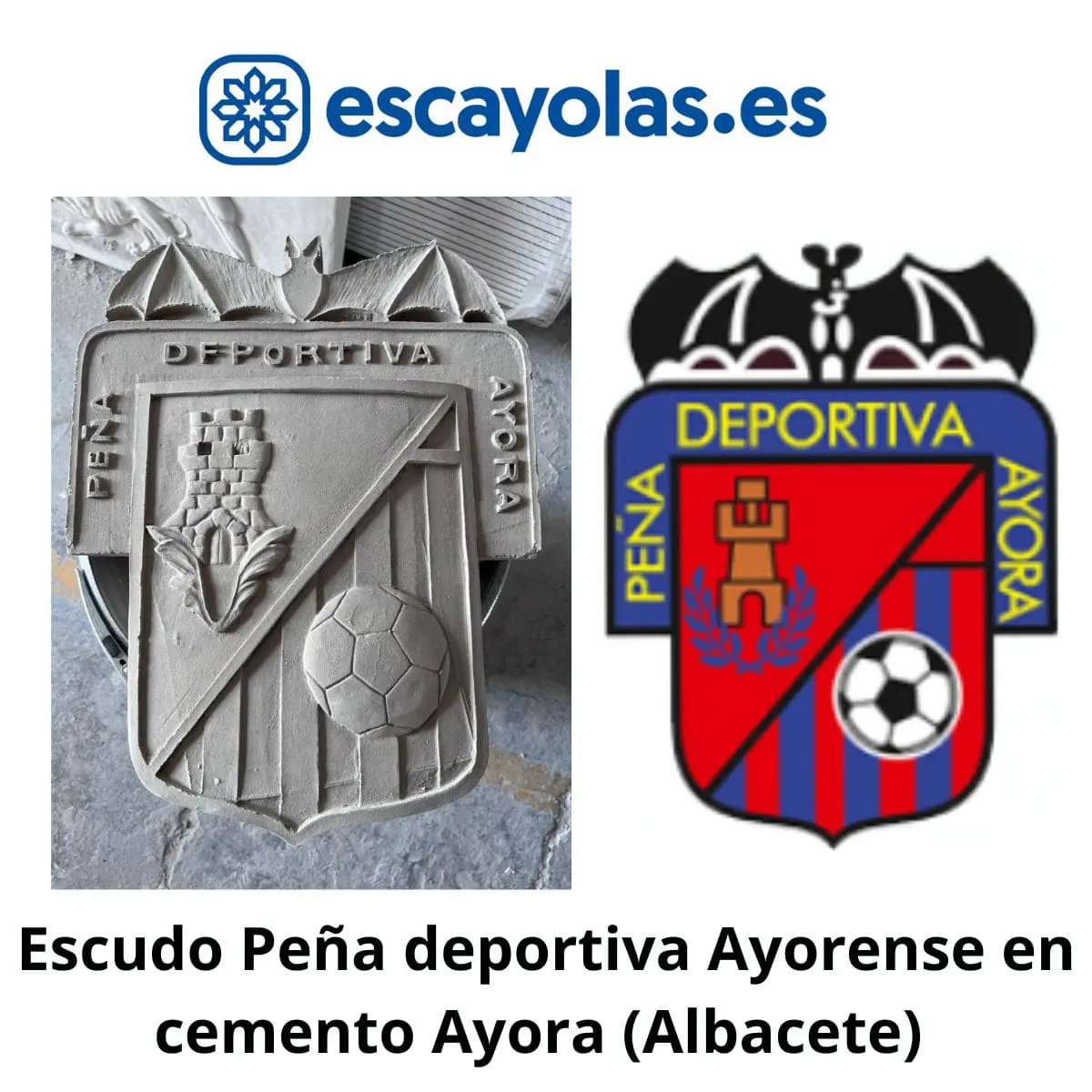 Escudo Club deportivo Ayorense hecho en cemento
