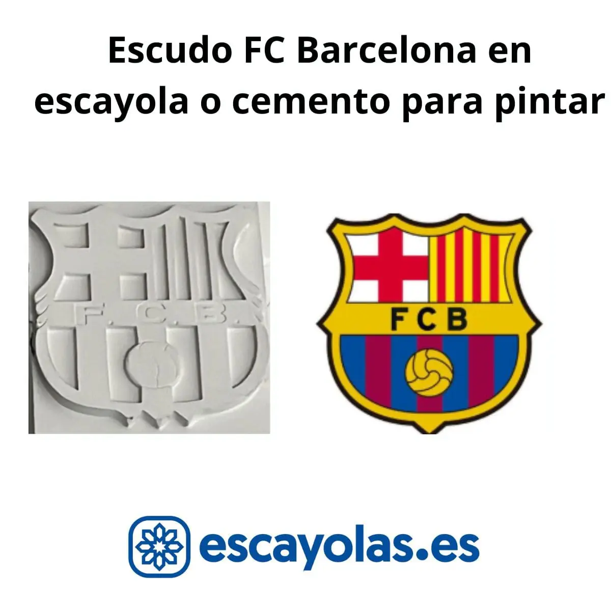 Escudo FC Barcelona para pintar en escayola o cemento