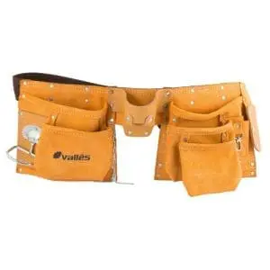 Cinturón profesional con bolsillos de piel color naranja