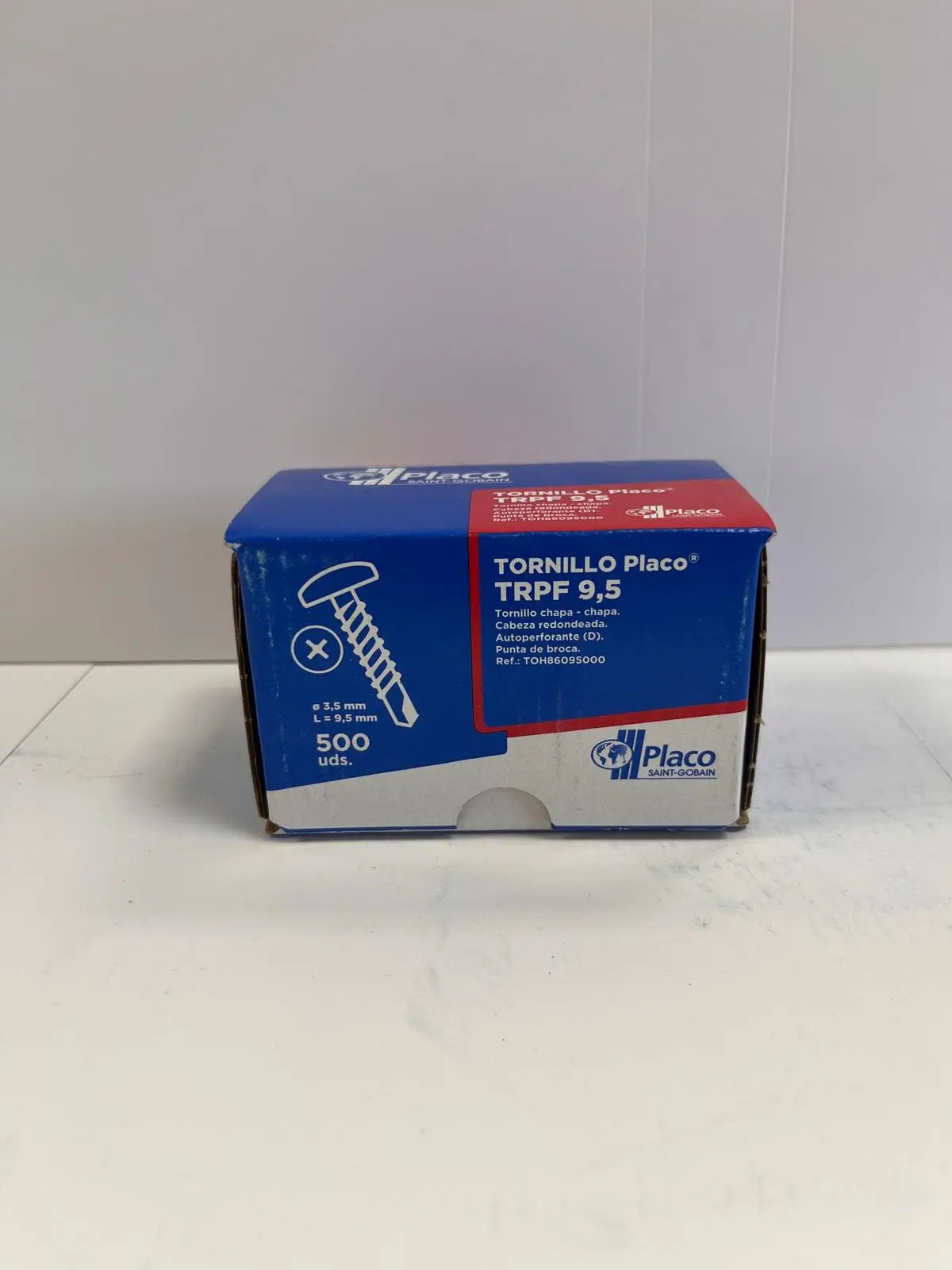 Caja PLACO 500uds TORNILLO TRPF 9,5