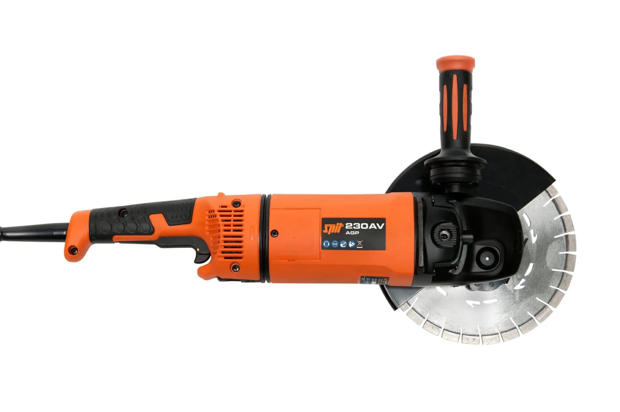 AMOLADORA SPIT AGP 230AV (2400W) LATERAL IZQUIERDO