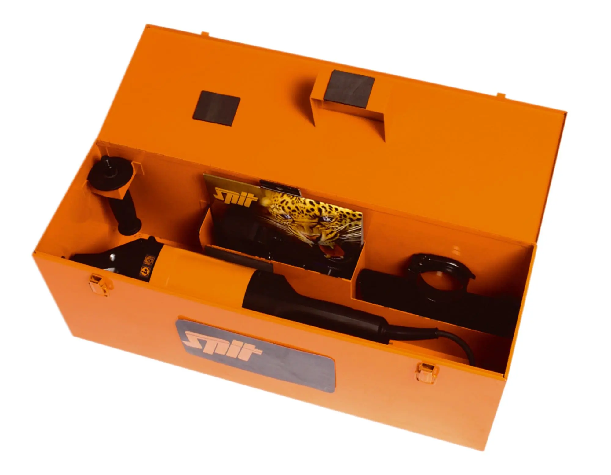 CAJA DE LA AMOLADORA SPIT AGP 230AV (2400W) RADIAL + ACCESORIOS