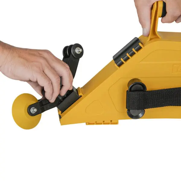Encintadora TapeTech Muddog™ Premium para paneles de yeso, ligera y duradera, con diseño ambidiestro, mayor capacidad y control de flujo ajustable para una aplicación uniforme y precisa.