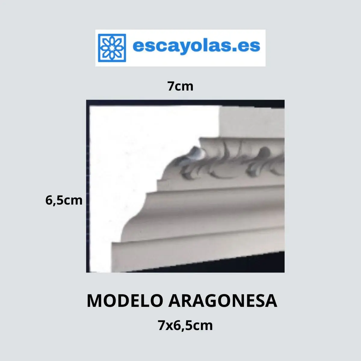 Moldura modelo aragones 7x6,5cm escayolas.es