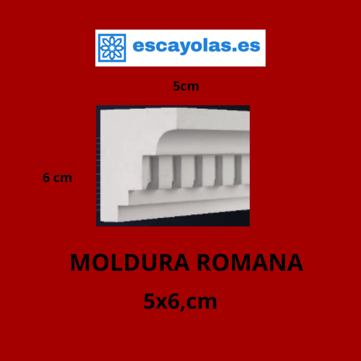 Moldura romana 5x6cm escayolas.es
