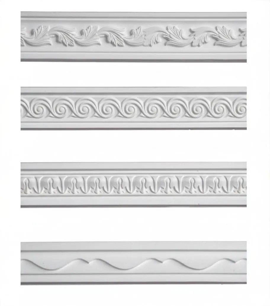 Molduras decorativas de escayola con relieves ornamentales - Cornisas y cenefas