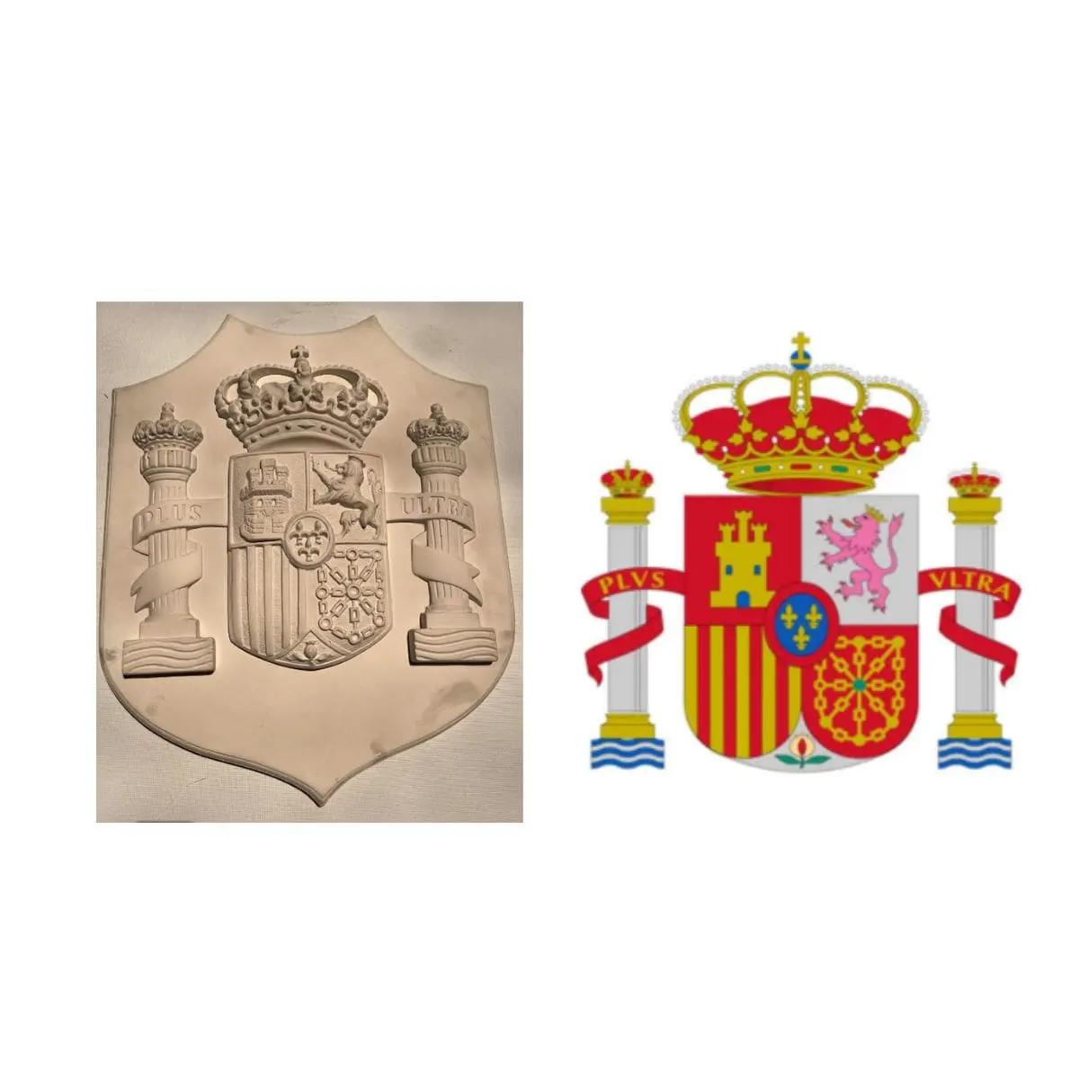 Portada escudo de espana de escayola