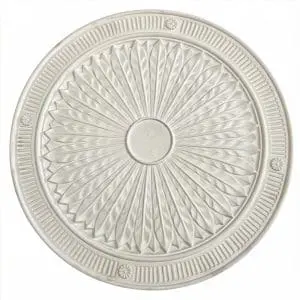 Plafón de escayola decorativo 58,5cm con relieve radial circular para techo