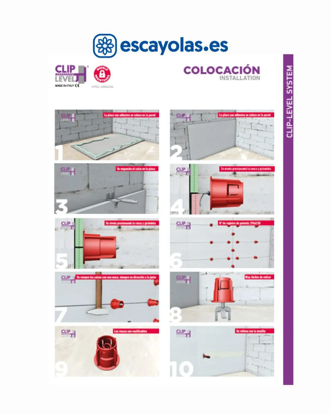 Guía paso a paso de colocación del sistema CLIP-LEVEL para trasdosado PYL