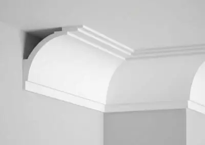 Moldura media caña MD105 de alta densidad para decoración de techos y paredes