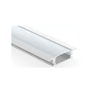 Perfil LED de aluminio anodizado para placas de yeso, acabado plata mate, venta en caja de 20 unidades
