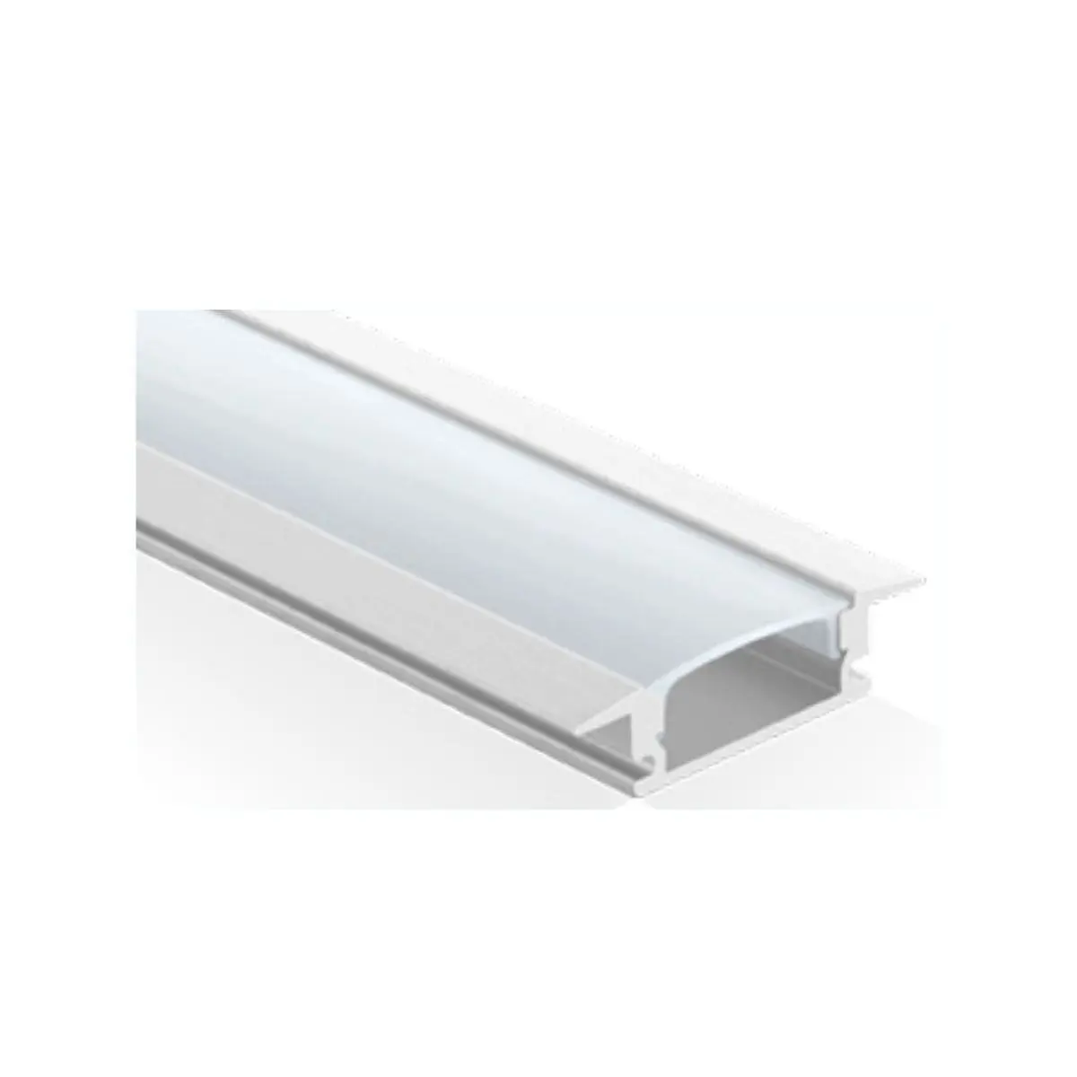 Perfil LED de aluminio anodizado para placas de yeso, acabado plata mate, venta en caja de 20 unidades