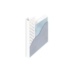 Perfil PVC J blanco para bordes de placas de yeso laminado de 12,5 o 15 mm