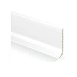 Zócalo Z8 de poliestireno extruido blanco disponible en 57 y 78 mm