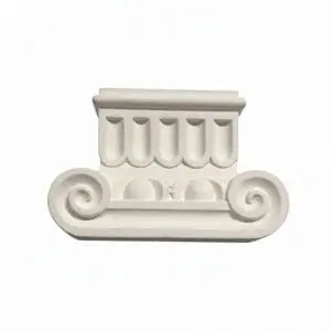 Capitel jónico clásico de escayola decorativo para columna
