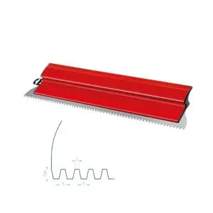 Espátula dentada para sistemas SATE para aplicación de adhesivos