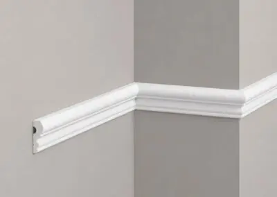 Moldura de pared curva decorativa MD325 de 2 metros en alta densidad