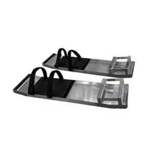 bandejas rodilleras acero inox par