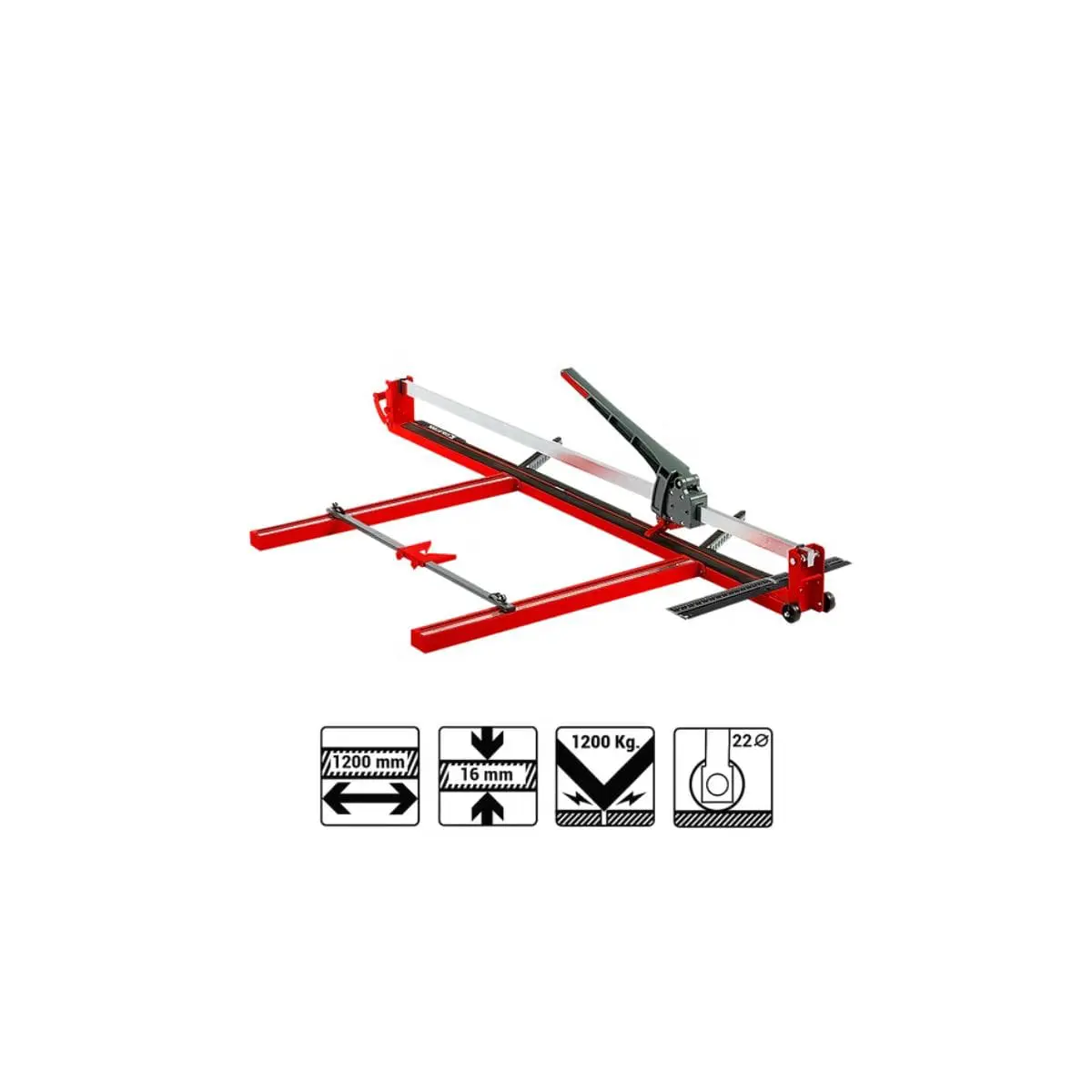 cortadora manual colotool xr 120 detalle guia