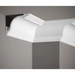 Cornisa Roma MD156 instalada en unión pared techo