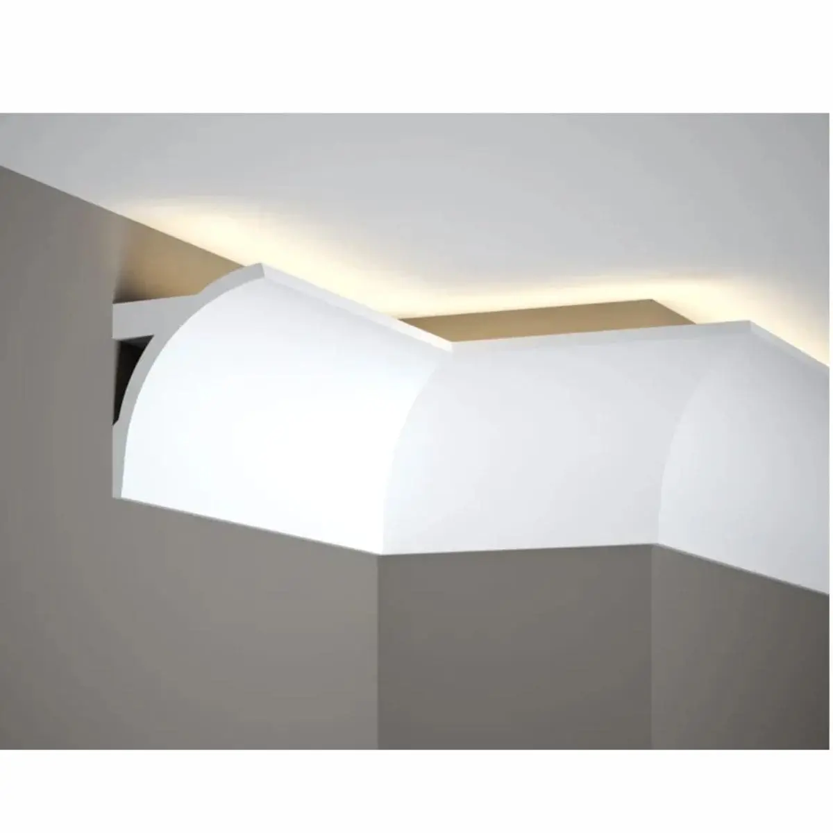 Cortinero redondo QL011 con iluminación LED indirecta en techo