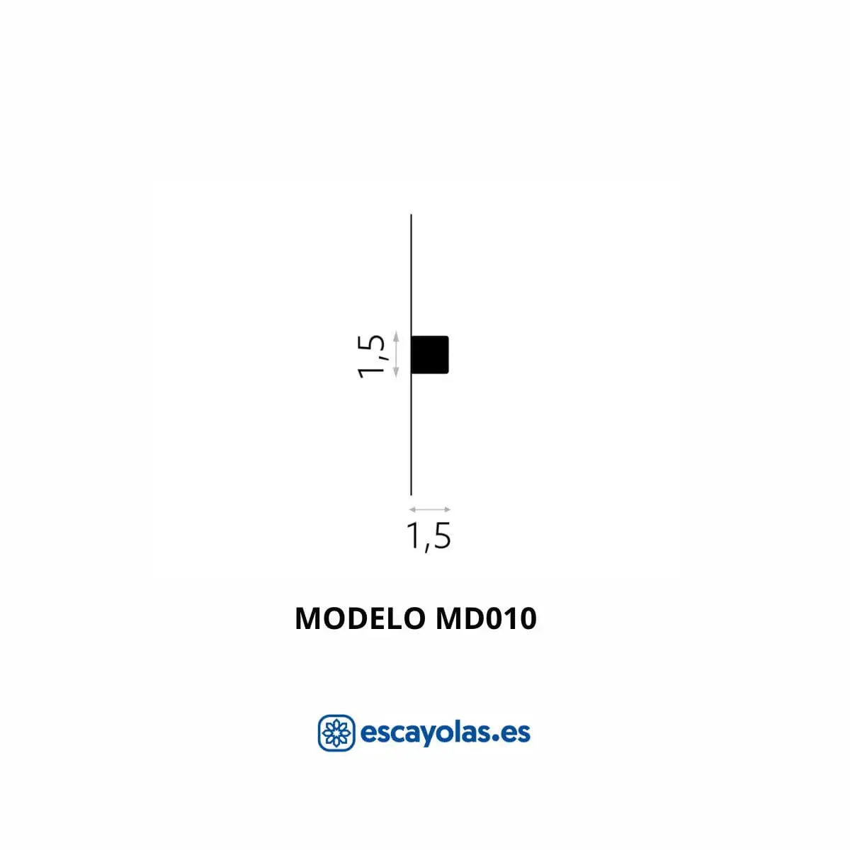 Ejemplo de marcos decorativos con moldura MD010