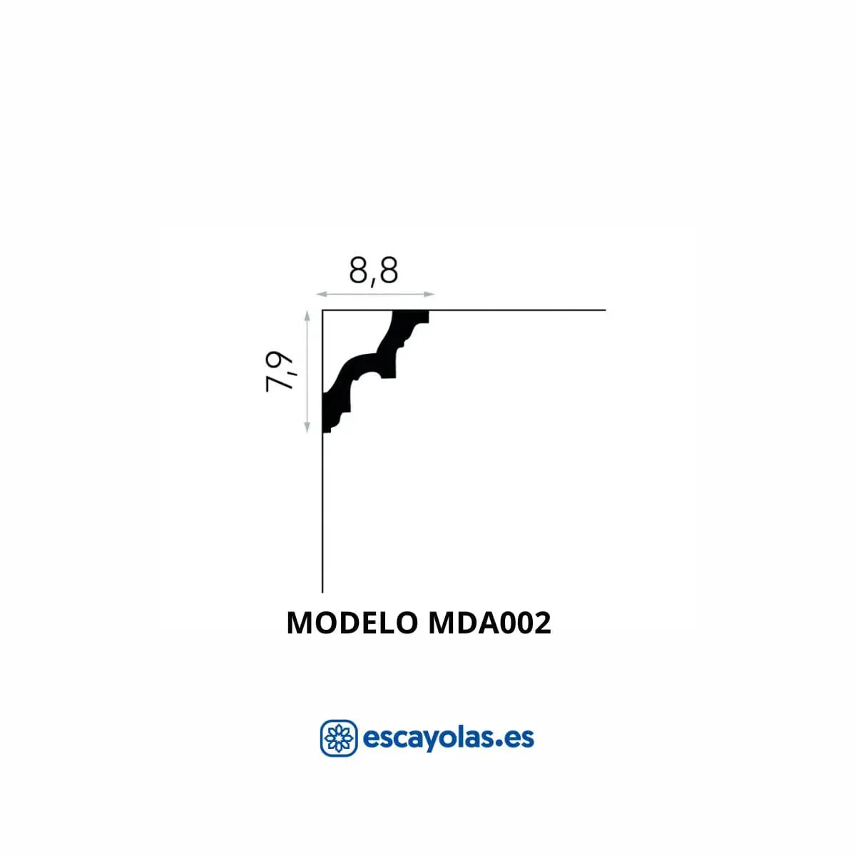 MEDIDAS MOLDURA MDA002