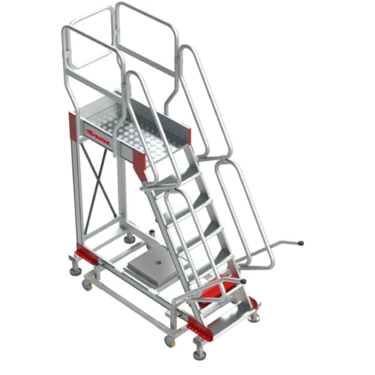 Escalera industrial Faraone SY60 con plataforma