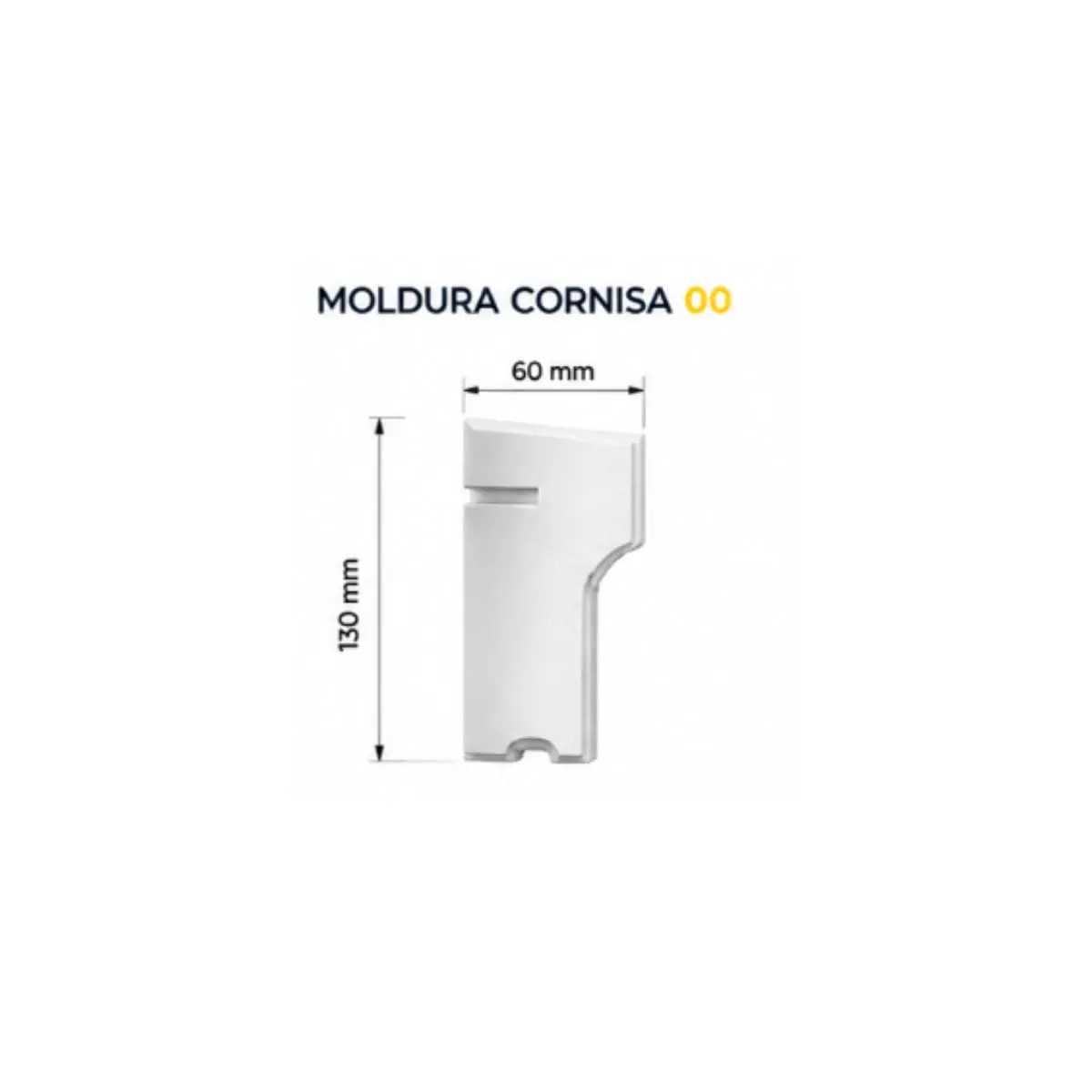 Moldura cornisa exterior Webertherm modelo 00 60x130 mm fachada SATE